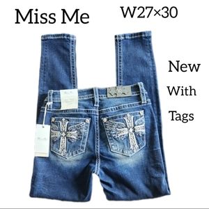 MISS ME LOS ANGELES MID RISE SKINNY JEANS WOMENS SIZE 27×30 NEW WITH TAGS